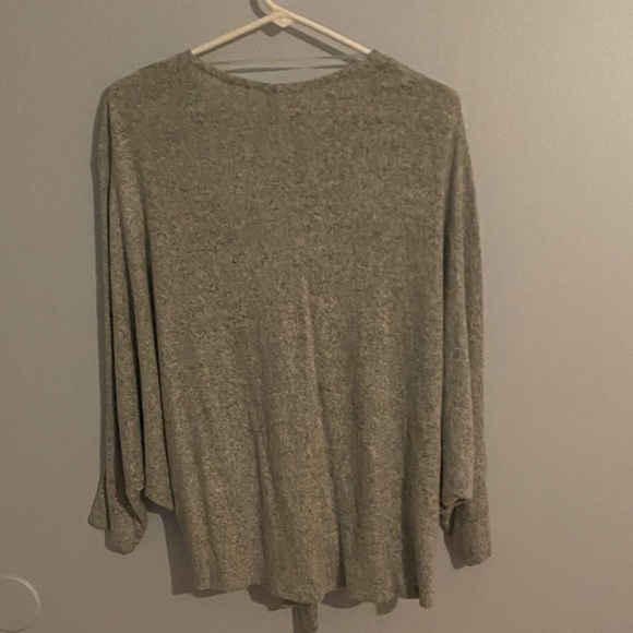 Chico's Heather Gray Tie-Front Cardigan - Picture 5 of 5